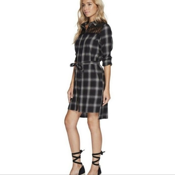 bishop + young Dresses & Skirts - COPY - BISHOP YOUNG Plaid Shirt Dress Size Xs